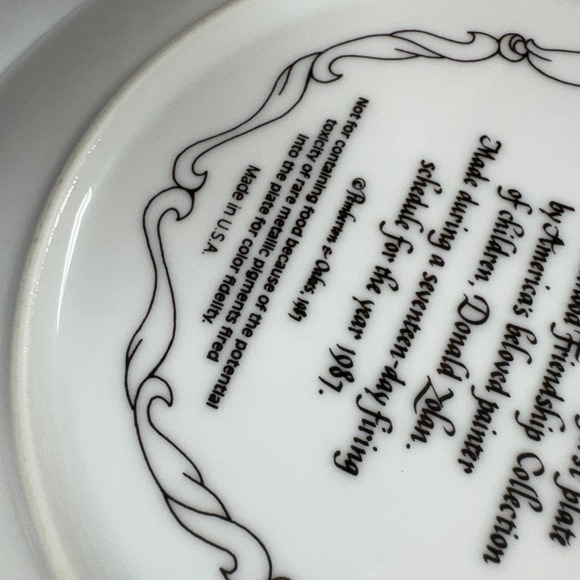 Donald Zolan Beach Break Collector Plate Friendship 1987 Pemberton Oakes - Picture 5 of 6